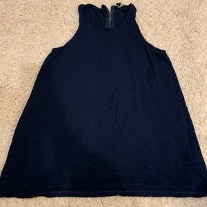 Navel blue halter tank top